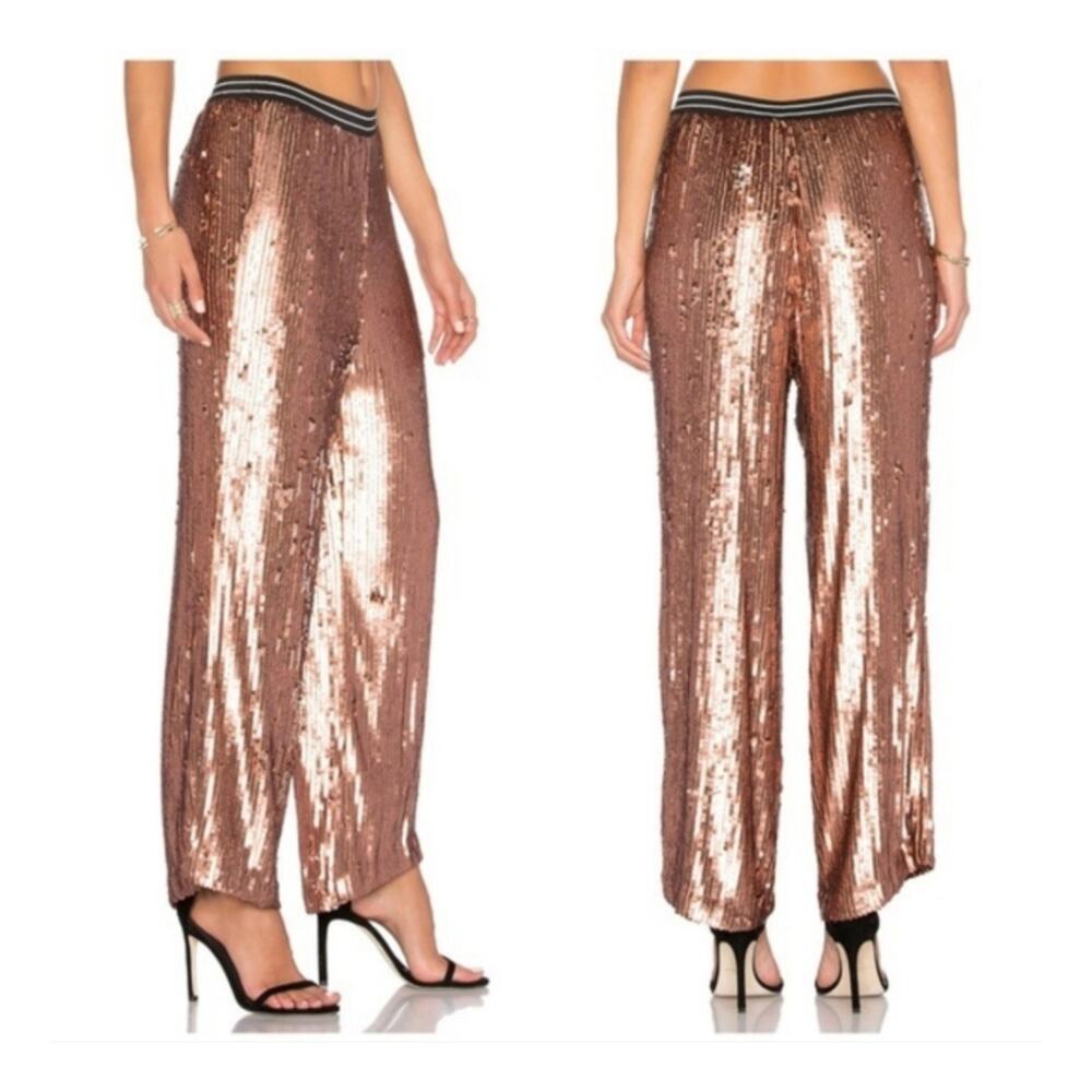 Free People Rare Just a Dreamer Sequin Crop Pants xs